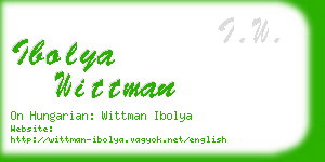 ibolya wittman business card